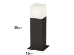 LED Sockelleuchte HUDSON in Anthrazit Höhe 30cm IP44 - Außenleuchte