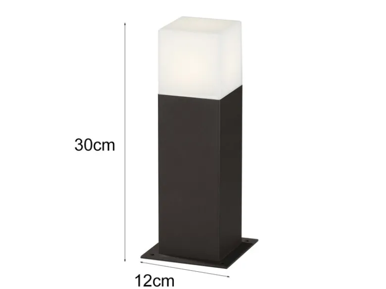 LED Sockelleuchte HUDSON in Anthrazit Höhe 30cm IP44 - Außenleuchte