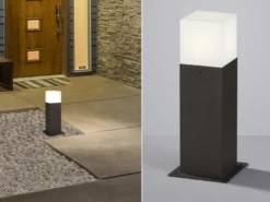 LED Sockelleuchte HUDSON in Anthrazit Höhe 30cm IP44 - Außenleuchte