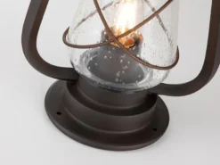 LED Sockelleuchte in antiker Laternenoptik, Höhe 36cm
