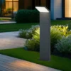 LED Sockelleuchten 2er SET in Anthrazit, Höhe 50cm, IP54