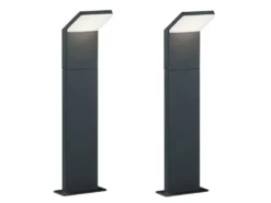 LED Sockelleuchten 2er SET in Anthrazit, Höhe 50cm, IP54