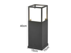 LED Sockelleuchte WITHAM in Anthrazit, Lichttemperatur einstellbar, Höhe 40cm
