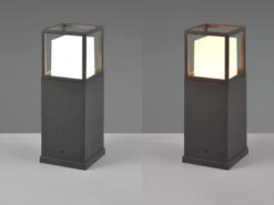LED Sockelleuchte WITHAM in Anthrazit, Lichttemperatur einstellbar, Höhe 40cm