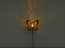 LED Solar Gartenstecker mit drehbaren Schmetterlingen in Rostoptik, Höhe 83cm