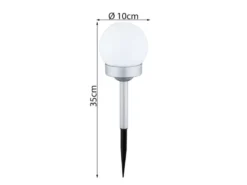 LED Solarkugeln Garten - 3er SET, Leuchtkugel Ø 10cm mit Erdspieß