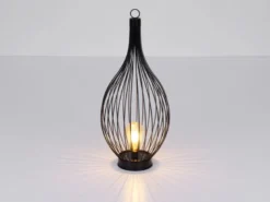 LED Solarlaterne aus Metall, hängend oder stehend, Höhe 57cm