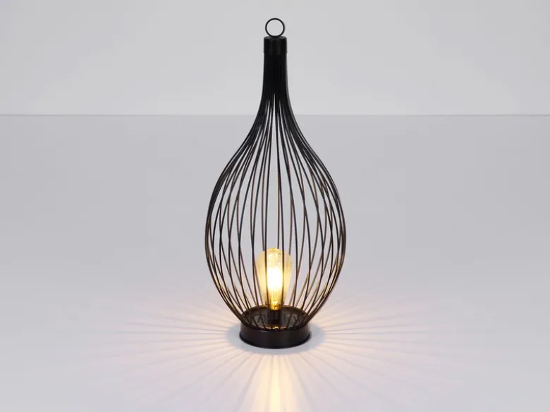 LED Solarlaterne aus Metall, hängend oder stehend, Höhe 57cm
