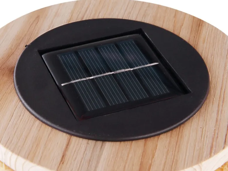 LED Solarlaterne hängend aus Bambus Korbgeflecht, Höhe 56,5cm