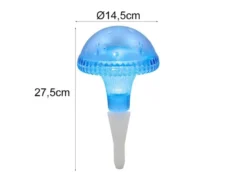 LED Solarleuchte ASSISI, Blau mit Erdspieß Höhe 27,5 cm