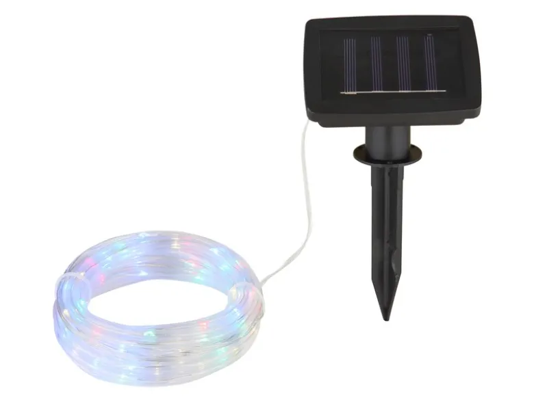 LED Solar Lichtschlauch für Außen mit RGB Beleuchtung, Länge 4,9 Meter