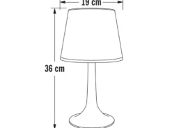 LED Solar Outdoor Tischleuchte ASSISI aus Kunststoff Weiß, Höhe 36cm