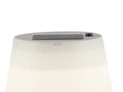 LED Solar Outdoor Tischleuchte ASSISI aus Kunststoff Schwarz, Höhe 36cm