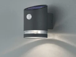 LED Solar Wandleuchte Außenleuchte SALTA mit Bewegungsmelder Anthrazit