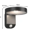 LED Solar Wandleuchte 2er Set Außenleuchten mit Bewegungsmelder in Anthrazit