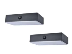 LED Solar Wandleuchte 2er SET Up and Down, Bewegungsmelder, per App steuerbar