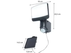 LED Solar Wandleuchte SUNSHINE mit Bewegungsmelder IP44, Breite 18cm