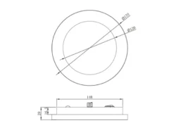 LED Spot CAMILLUS Grau Ø 17cm für DUOline Schienensystem