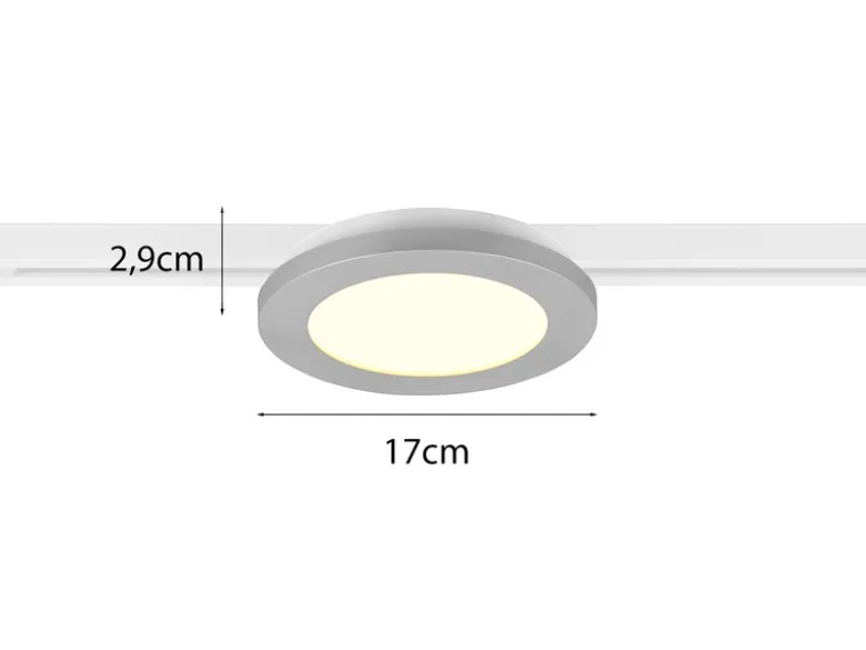 LED Spot CAMILLUS Grau Ø 17cm für DUOline Schienensystem