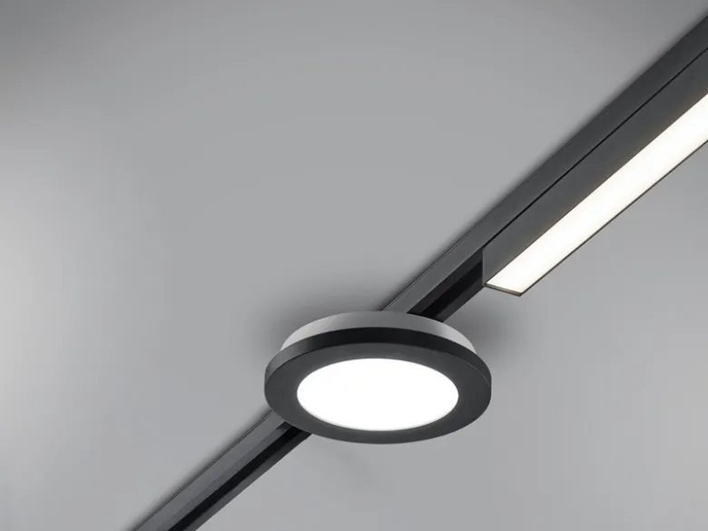 LED Spot CAMILLUS Schwarz Ø 17cm für DUOline Schienensystem