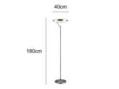 LED Stehlampe DIOS dimmbar, Lichttemperatur einstellbar, Silber, Höhe 180cm