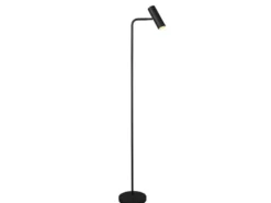 LED Stehlampe in Schwarz matt, Spot schwenkbar, Höhe 151cm