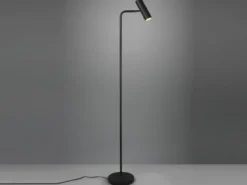 LED Stehlampe in Schwarz matt, Spot schwenkbar, Höhe 151cm
