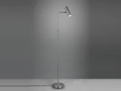 LED Stehlampe in Silber matt, Spot schwenkbar, Höhe 151cm