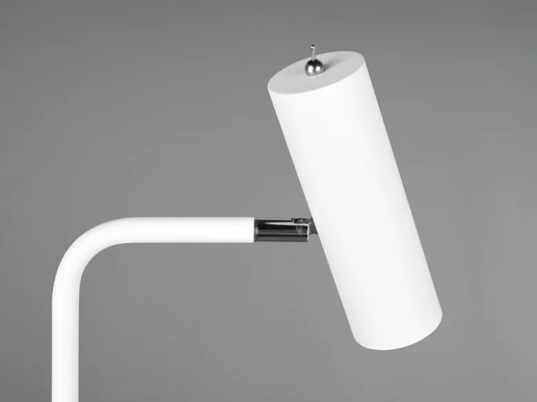 LED Stehlampe in Weiß matt, Spot schwenkbar, Höhe 151cm