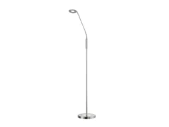 LED Stehlampe Leselampe DENT Silber mit Dimmer, Höhe 150cm