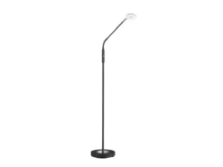 LED Stehlampe Leselampe DENT Schwarz mit Dimmer, Höhe 150cm