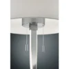 LED Stehlampe mit Stoffschirm Weiß und beleuchtetem Gestell, Höhe 160cm