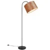 LED Stehlampe mit Stoffschirm Leopardenmuster, Höhe 156cm