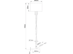 LED Stehlampe mit Stoffschirm Schwarz und beleuchtetem Gestell, Höhe 160cm