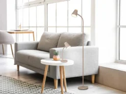 LED Stehlampe PONGO Beige flexibel biegsam, Höhe 145cm