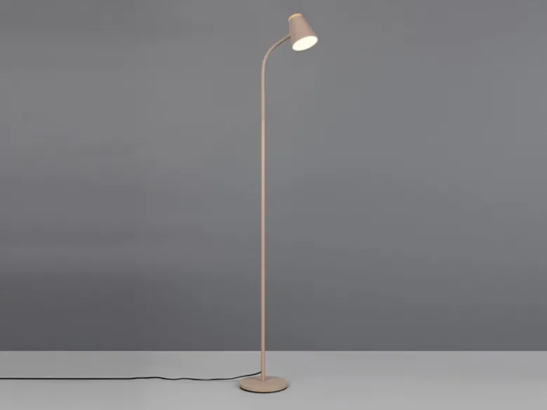 LED Stehlampe PONGO Beige flexibel biegsam, Höhe 145cm