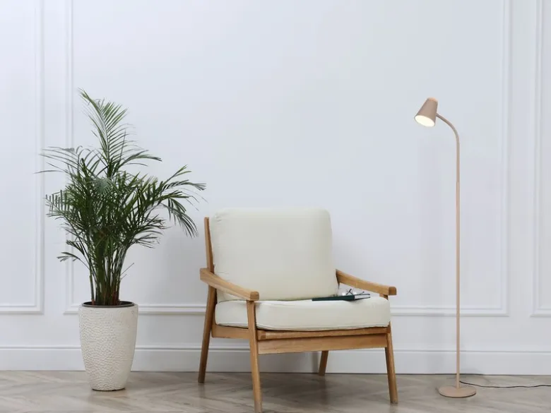 LED Stehlampe PONGO Beige flexibel biegsam, Höhe 145cm