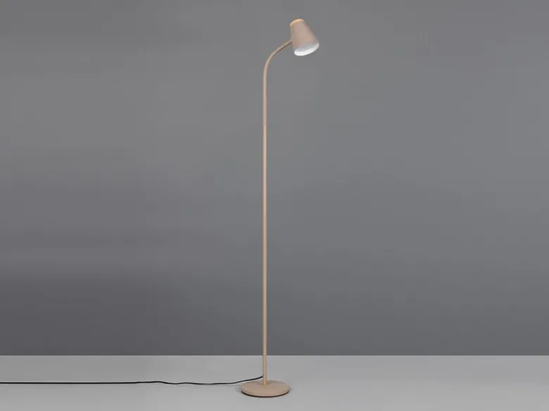 LED Stehlampe PONGO Beige flexibel biegsam, Höhe 145cm