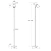 LED Stehlampe PONGO Schwarz flexibel biegsam, Höhe 145cm
