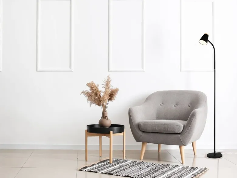 LED Stehlampe PONGO Schwarz flexibel biegsam, Höhe 145cm