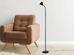 LED Stehlampe PONGO Schwarz flexibel biegsam, Höhe 145cm