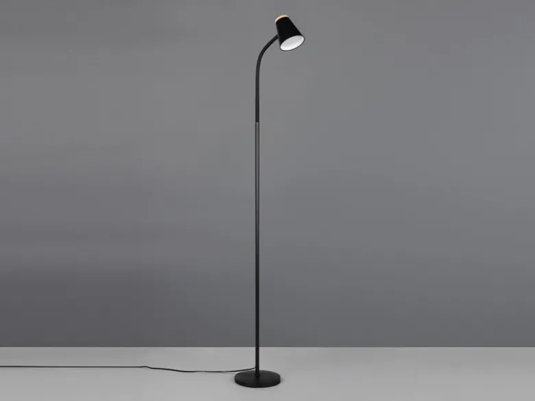 LED Stehlampe PONGO Schwarz flexibel biegsam, Höhe 145cm