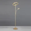 LED Stehlampe WILLIS Gold mit Leselampe, dimmbar & 3 Lichtfarben, 180cm groß