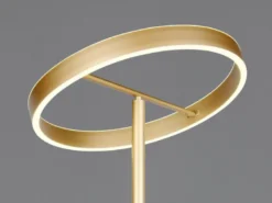 LED Stehlampe WILLIS Gold mit Leselampe, dimmbar & 3 Lichtfarben, 180cm groß