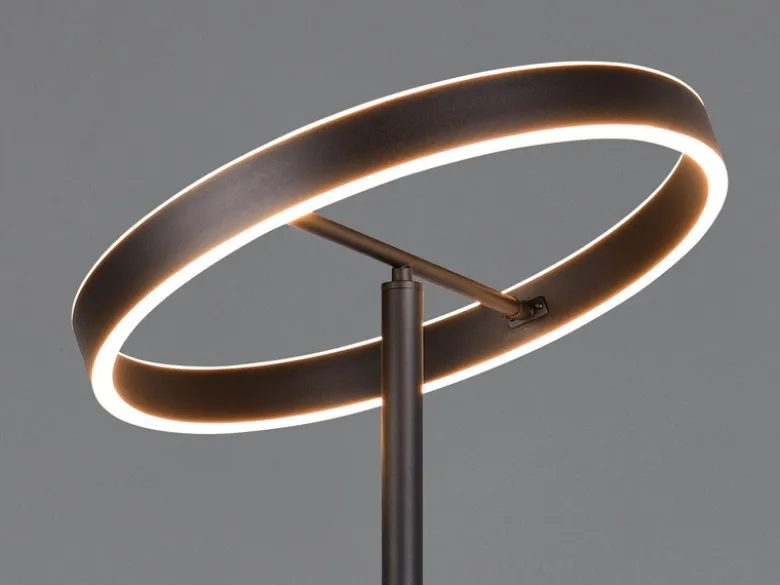 LED Stehlampe WILLIS mit Leselampe, dimmbar, 3 Lichtfarben, Schwarz, 180cm groß