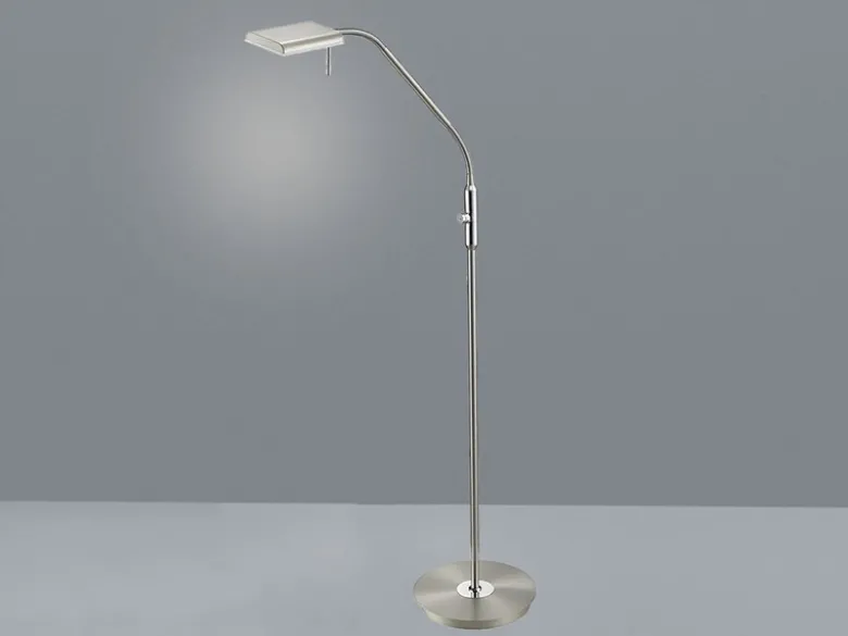 LED Stehleuchte BERGAMO Silber flexibel Sensordimmer - Höhe 135cm