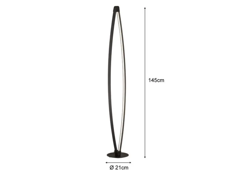 LED Stehleuchte FENGA dimmbar & CCT Lichtfarbe, Höhe 145cm