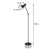 LED Stehleuchte Gelenk & Fußschalter Metallschirm in Schwarz - Höhe 150cm