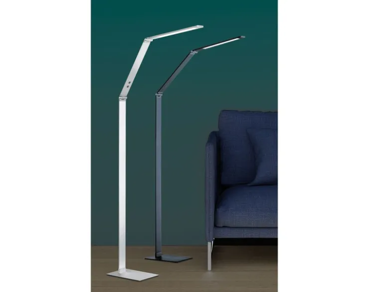 LED Stehleuchte GERI Grau, dimmbar & Lichtfarbe wählbar, Höhe 133cm