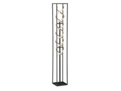 LED Stehleuchte GIAN Schwarz Gold dimmbar, Höhe 135cm